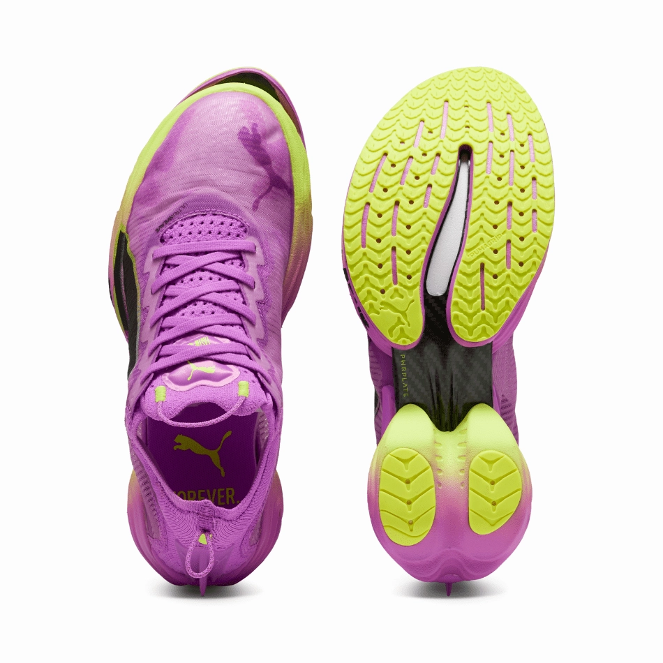 running in humid conditions plaid - design shoes PUMA Women's Fast-R NITRO Elite 2 Running Shoes in Pure Magenta/Yellow Alert SS25