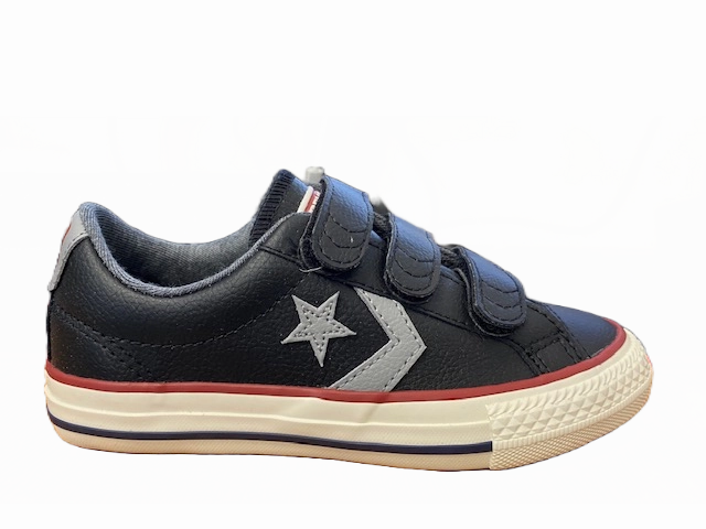 entertainment - event running gear Converse scarpa da bambino in pelle con strappo Star Player 658155C nero