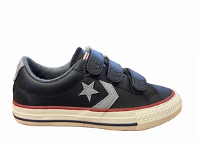 entertainment - event running gear Converse scarpa da bambino in pelle con strappo Star Player 658155C nero