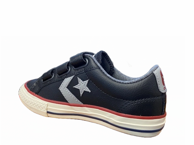 outdoor adventurers Converse scarpa da bambino in pelle con strappo Star Player 658155C nero