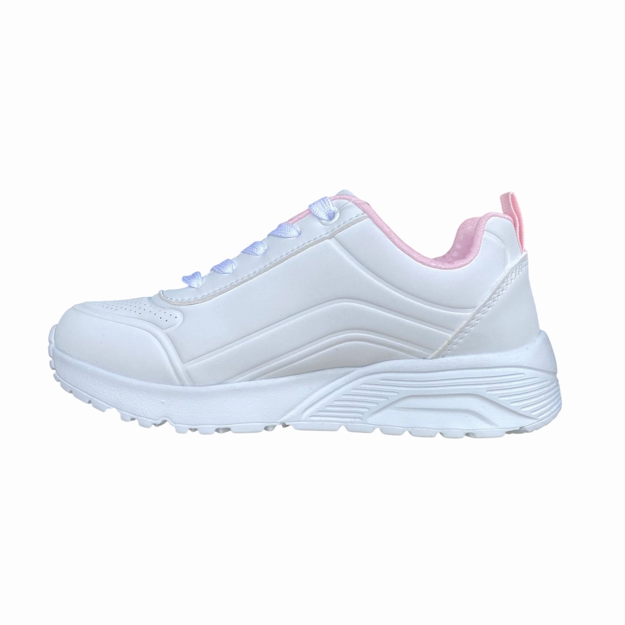 traction - control - functionality shoes Contoured Footbed Shape Skechers scarpa sneakers da junior Uno Lite Easy Zip 310387L/WHT bianco