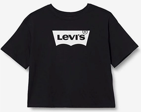 Minimal Outfit teenagers' Levi's Kids T-shirt da ragazza  LVG Light Bright Cropped Tee 4E0220 023 black