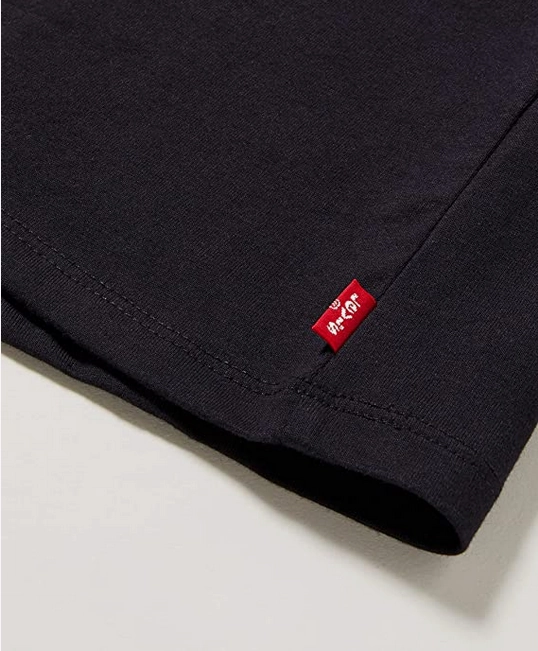 Levi's Kids T-shirt da ragazza  LVG Light Bright Cropped Tee 4E0220 023 black DoubleStitchedHem