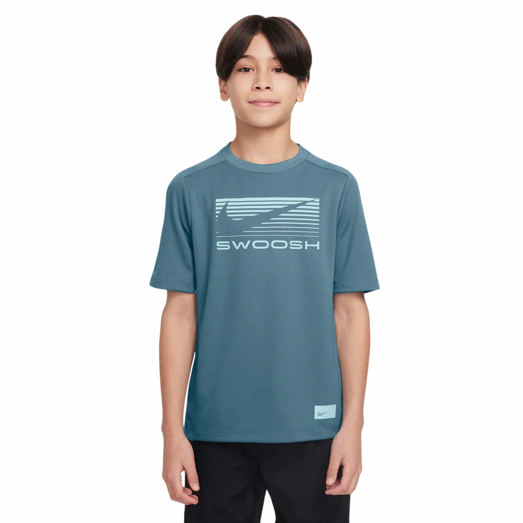 Nike maglietta manica corta junior in Dri-Fit HJ3743-006 blu cobalto Bold Comfort Subtle Details