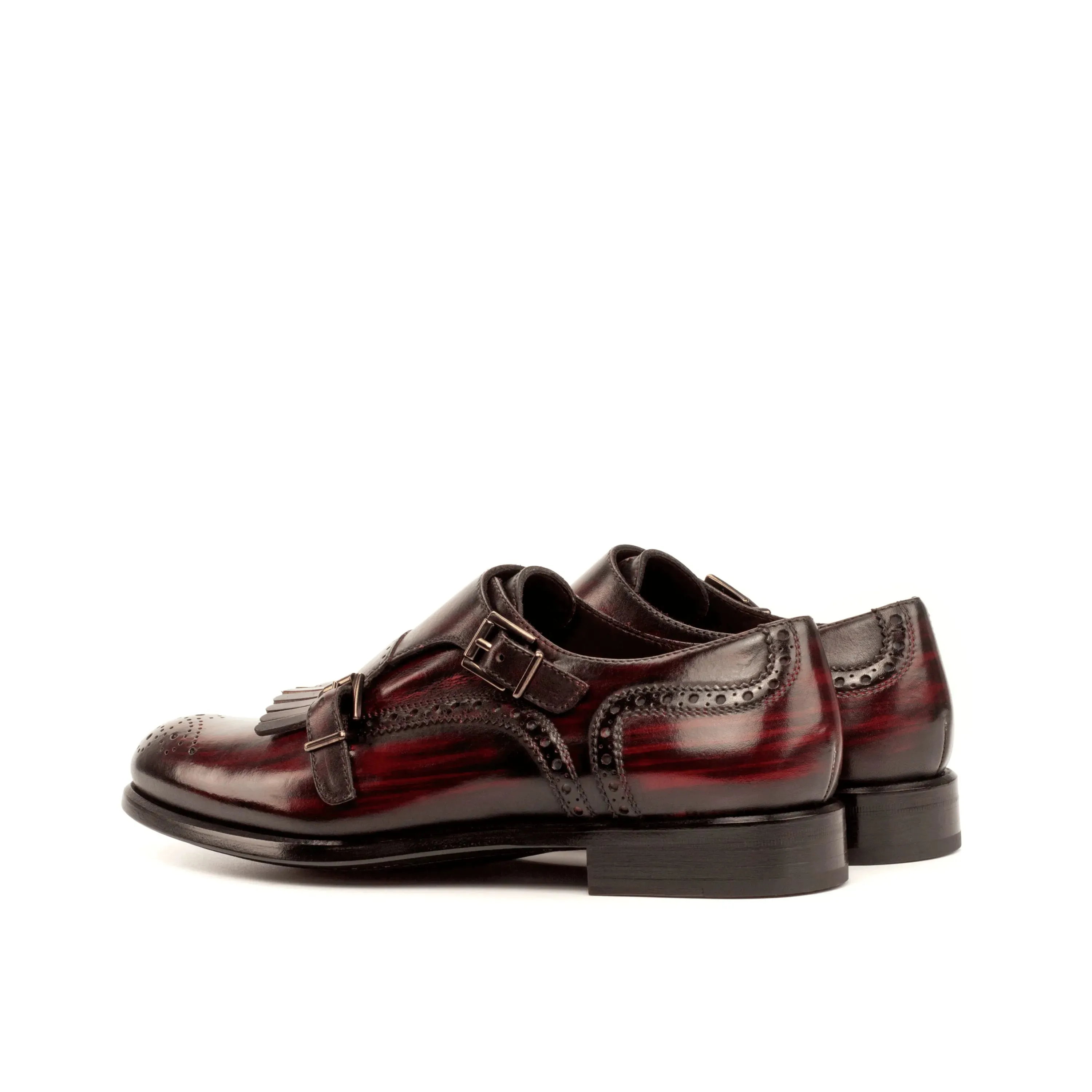 Amina Kiltie Womens Monk Strap Patina