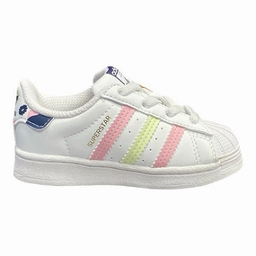 Adidas Originals sneakers da bambina Superstar EL I GY3332 bianco-limone-rosa Foam Bound Edges Heel Stabilization Frame
