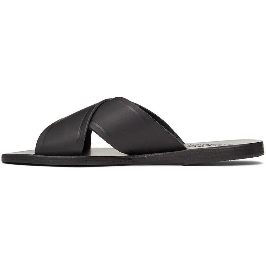 Ancient Greek Sandals Black Thais Sandals