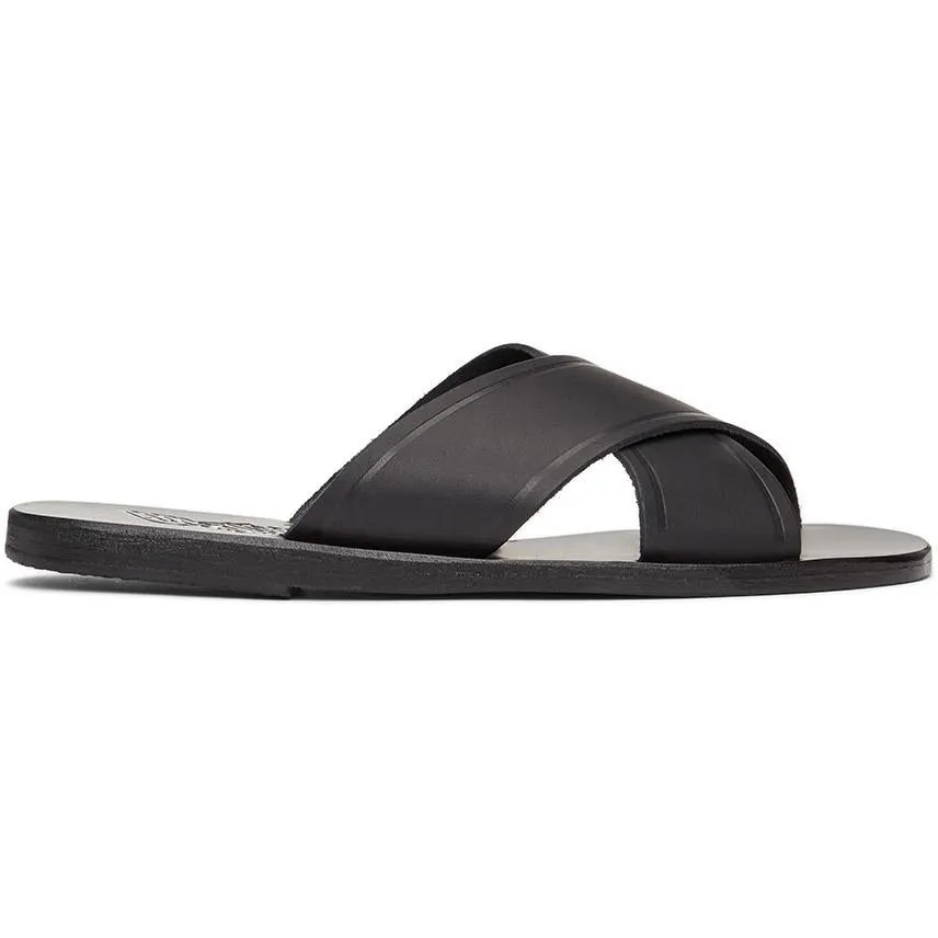 Ancient Greek Sandals Black Thais Sandals