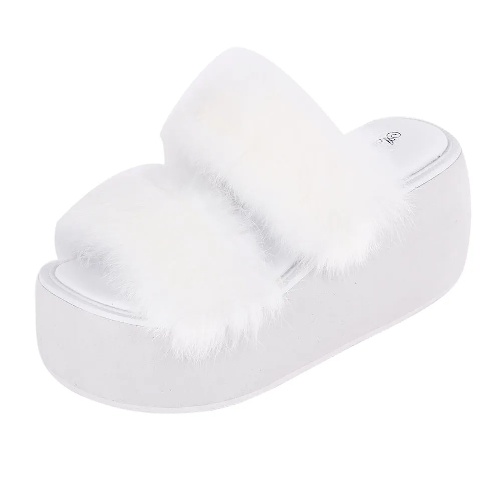 Angelic imprint~Summer Daily Lolita Thick Platform Cowhide Sandals