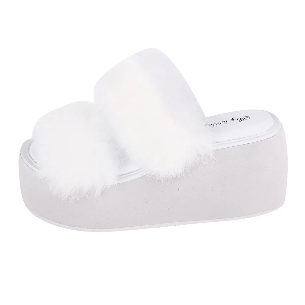 Angelic imprint~Summer Daily Lolita Thick Platform Cowhide Sandals