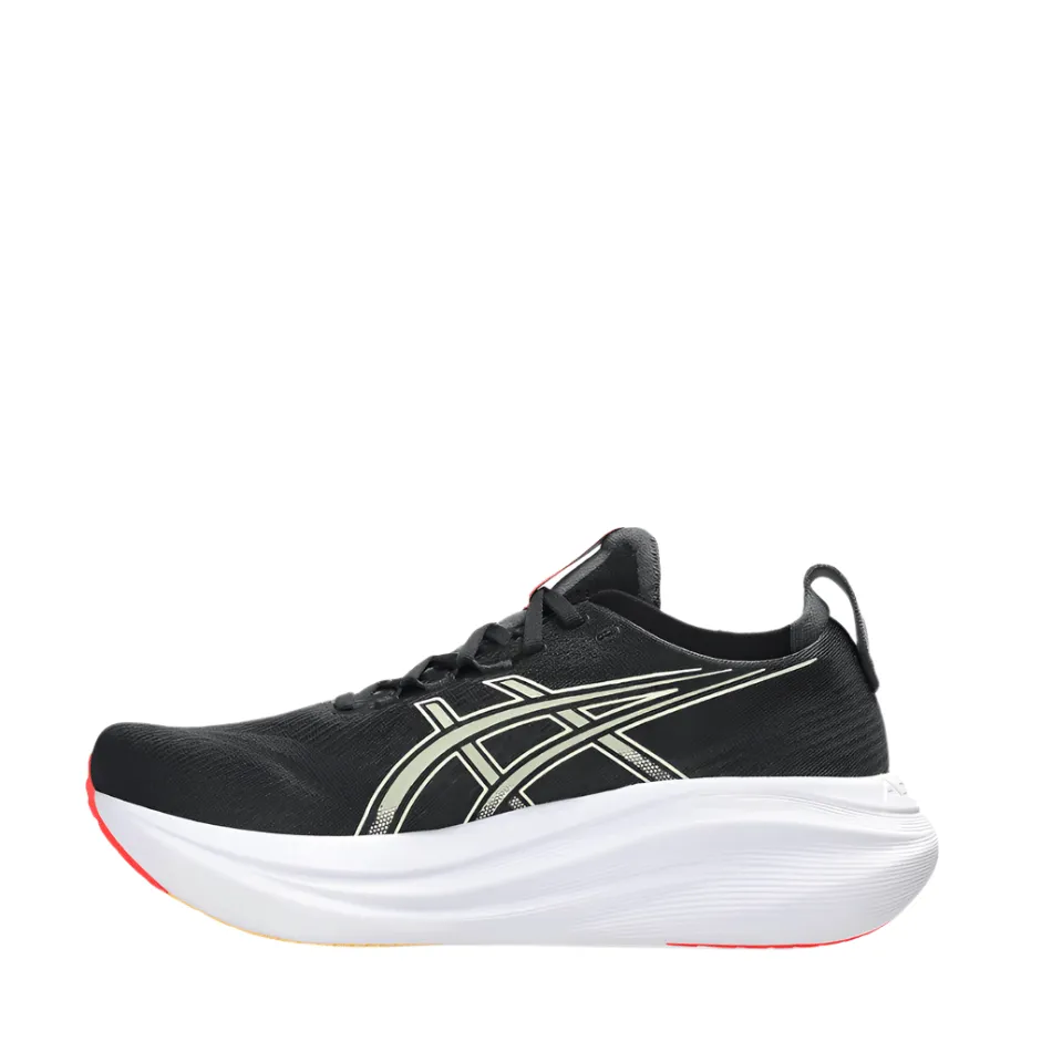 ASICS Men's GEL-NIMBUS 27 Running Shoes in Black/Kahki AW25 casual appearance
