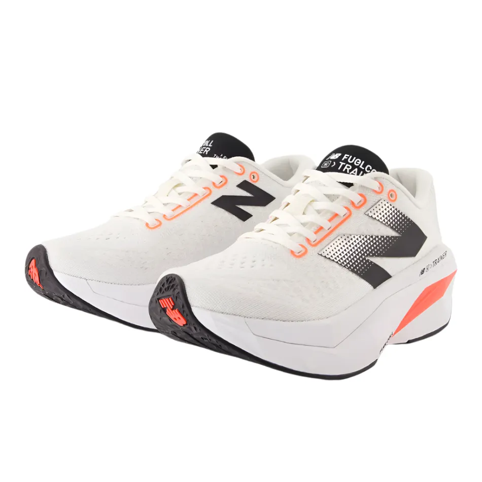 New Balance Women's Fuelcell Supercomp Trainer V3 Running Shoes in Sea Salt/Urgent Red/Black AW25 Unisex Fit Work Walk