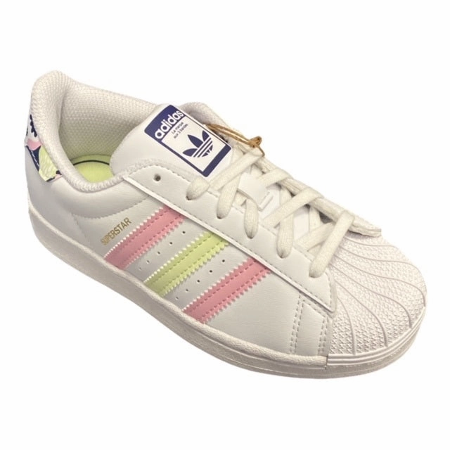 treadmill - runner trainers' selection Adidas Originals sneakers da bambina Superstar C GY3331 bianco-rosa-lime