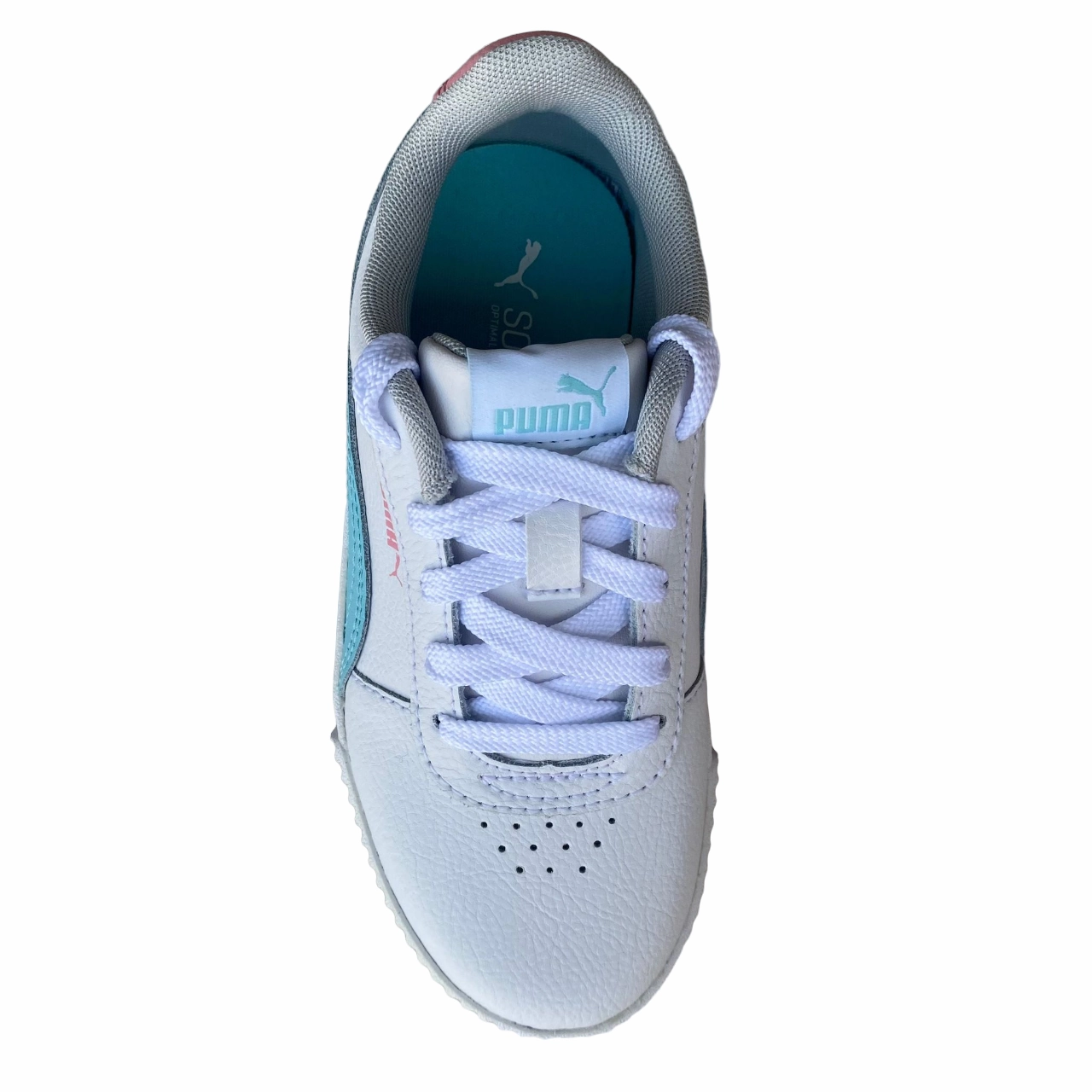 Memory foam insole Puma sneakers da ragazza Carina L Ps 370678 06 white-gulf stream