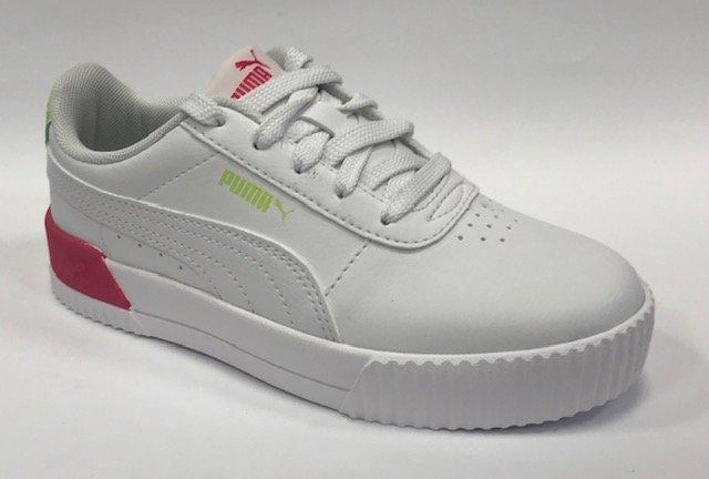 Puma sneakers da bambina Carina Vivid Ps 374696 01 white Secure lacing system breathable nylon shoes
