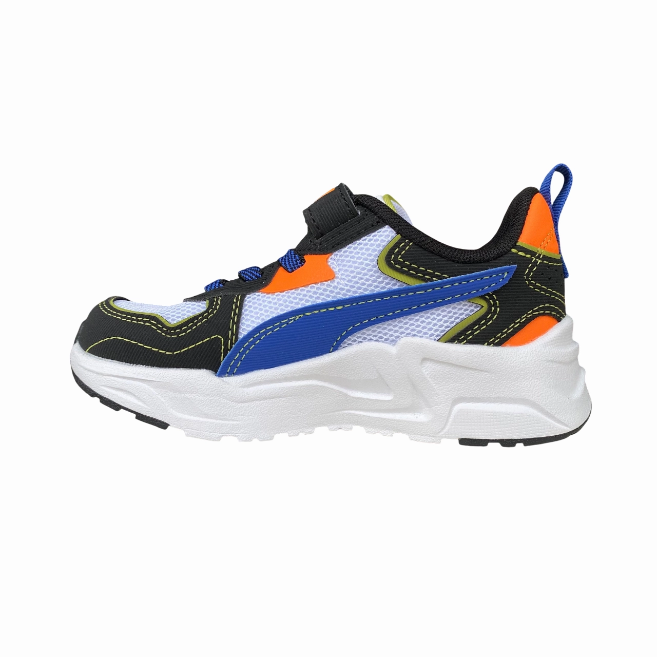 Puma scarpa da ginnastica da bambino Trinity Lite Starblitz 400663-02 bianco-blu track runner Breathable Mesh Panels
