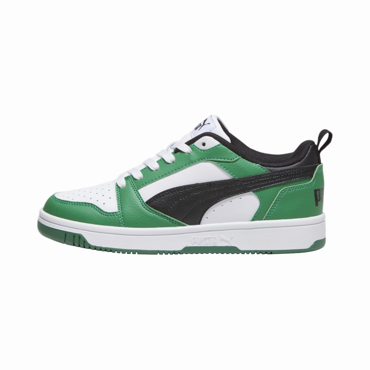 Puma scarpa sneakers da ragazzi Rebound v6 393833-05 bianco-nero-verde gym-goer
