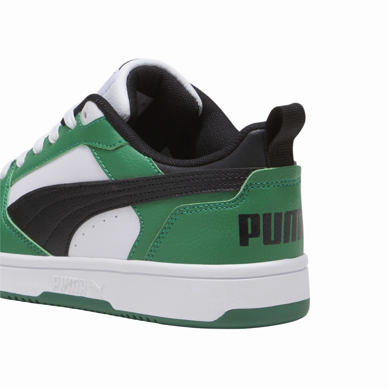 running in the heat maximalist - running - shoes Puma scarpa sneakers da ragazzi Rebound v6 393833-05 bianco-nero-verde