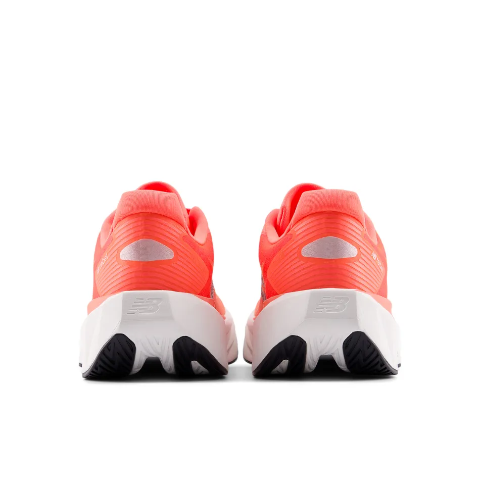 New Balance Women's Fuelcell Rebel V5 Running Shoes in Urgent Red/White/Silver Metallic AW25 Walk Friendly Woven Upper