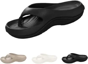 Arch Support Flip Flops for Women,Orthopedic Women Plantar Fasciitis Orthopedic Sandals Walking Platform Recovery Flipflops Pillow Soft Summer Beach Shoes Non-slip Comfort Lightweight
