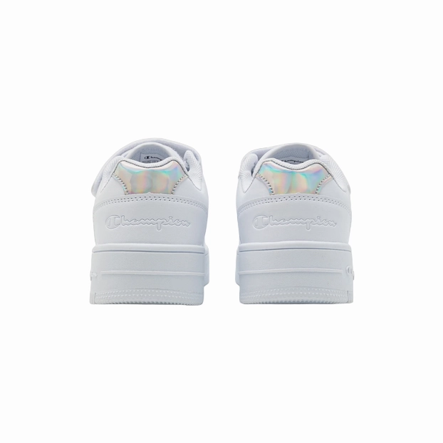 foldable shoes Champion scarpa sneakers con zeppa da bambina Rebound Platform Metal Glitter S32753 WW001 bianco
