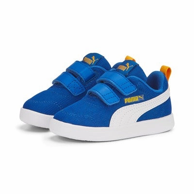 Friction Reduction Tech weekend - running essential shoes Puma sneakers da bambino in mesh traspirante Courtflex v2 V Inf 371759-14 victoria blue-white-zinnia
