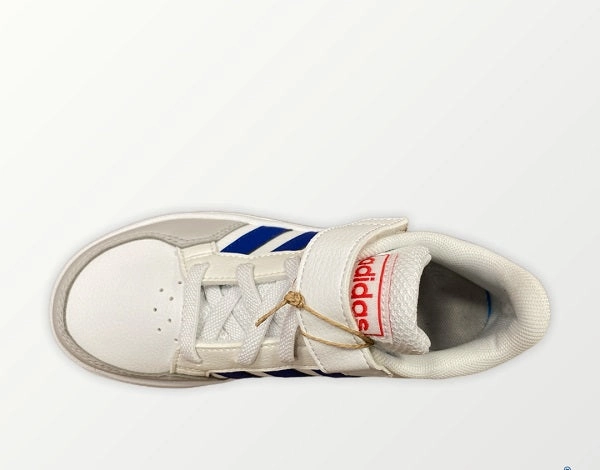 Adidas scarpa da ginnastica da bambino Breaknet C FZ0104 white-royal blue Tempo run shooting shoes