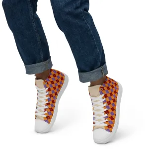 Argyle Men’s high top canvas shoes