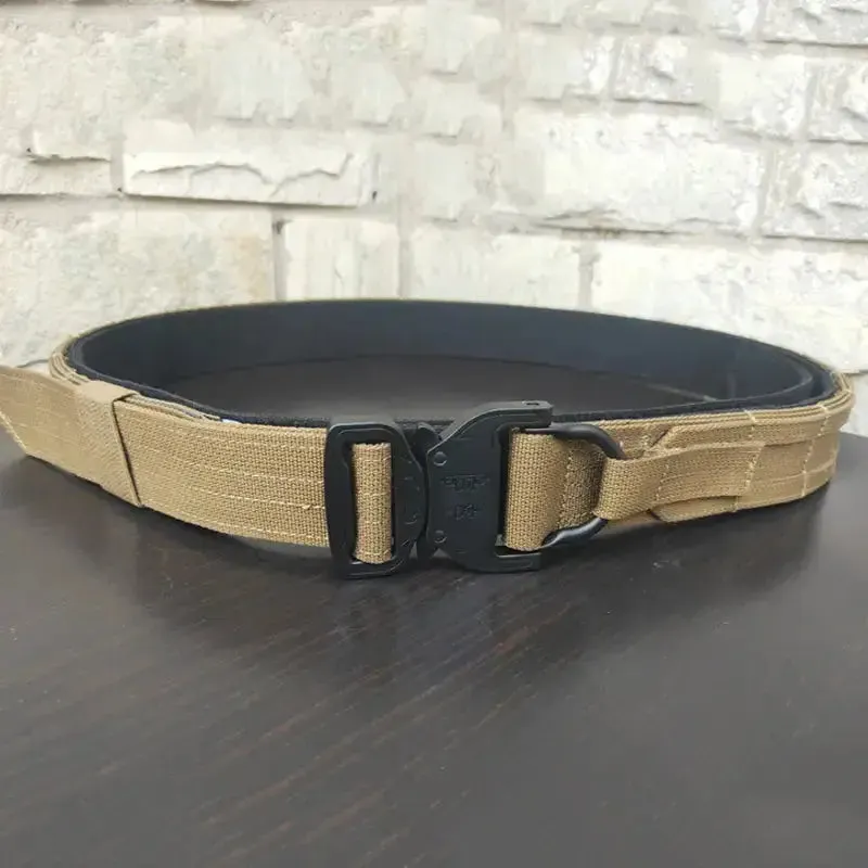 Army Tactical Belt Military Airsoft Training Molle Battle Belt Outdoor Hunting Shooting Combat Quick Release Fighter Belt Gear