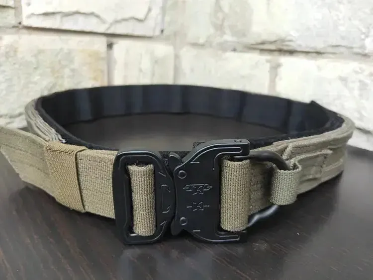 Army Tactical Belt Military Airsoft Training Molle Battle Belt Outdoor Hunting Shooting Combat Quick Release Fighter Belt Gear