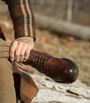 Artisian Made Height Increasing Tan Italian Leather Travise Chunky Derby Boots