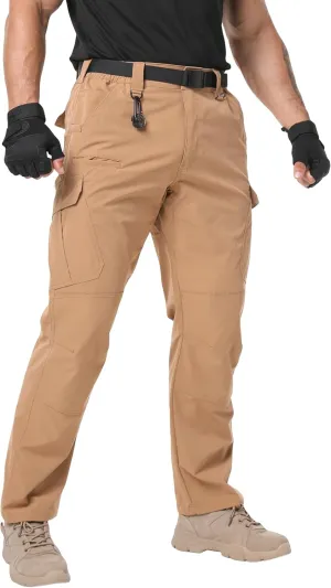 Arunlluta Mens Tactical Pants, Ripstop Water Resistant Cargo Work Pants for Men, Stretch Hiking Pants Lightweight