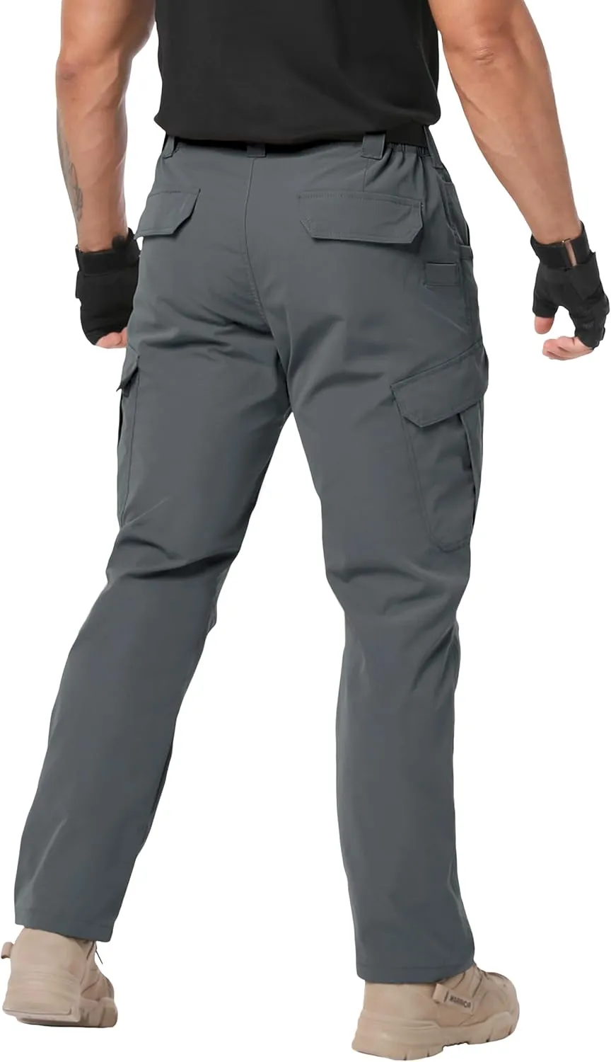 Arunlluta Mens Tactical Pants, Ripstop Water Resistant Cargo Work Pants for Men, Stretch Hiking Pants Lightweight