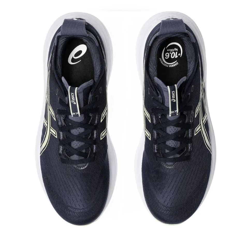 ASICS Men's GEL-NIMBUS 27 Running Shoes in Midnight/Vanilla AW25 Fitness Regime anti - blister shoe attribute