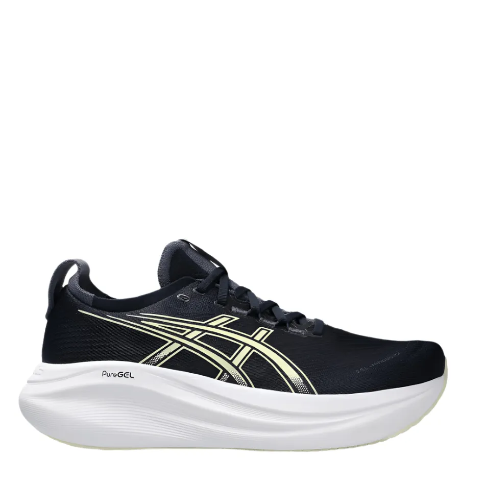ASICS Men's GEL-NIMBUS 27 Running Shoes in Midnight/Vanilla AW25 canoeing shoes