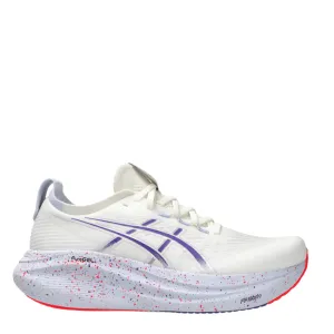 Energycell outdoor durability ASICS Men's GEL-NIMBUS 27 TOKYO Collection Running Shoes in Cream/Edo Purple AW25