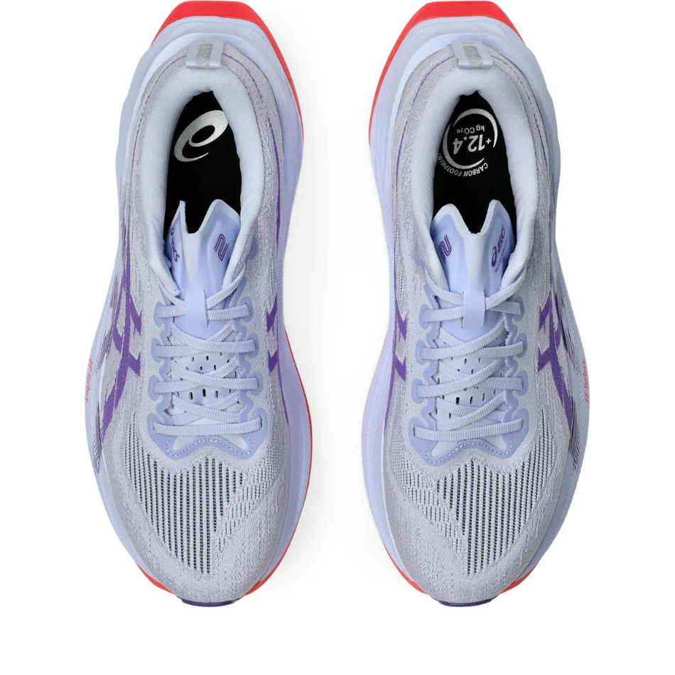 ASICS Unisex Superblast 2 Running Shoes in Blue Fade/Edo Purple AW25 Foam Padding Technology