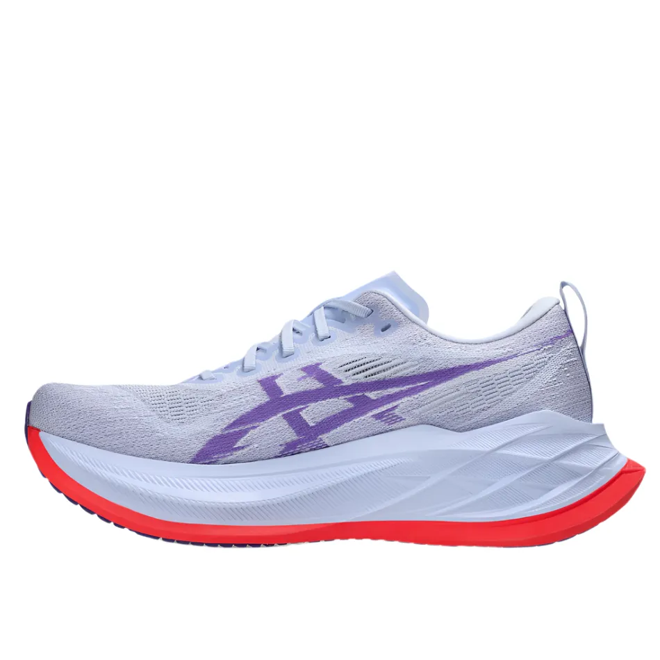 ASICS Unisex Superblast 2 Running Shoes in Blue Fade/Edo Purple AW25 Impact Absorbing Insoles Torque Control Plate