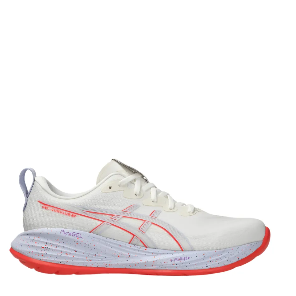 Neutral Fit Energy Return Outsole ASICS Women's GEL-CUMULUS 27 TOKYO Collection Running Shoes in Cream/Edo Purple AW25