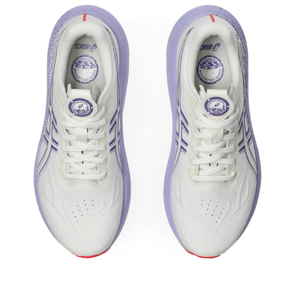Soft Step Arch Secure ASICS Women's GT-2000 v14 TOKYO Collection Running Shoes in Cream/Edo Purple AW25