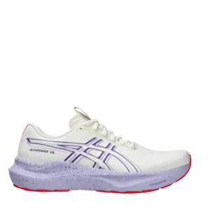 ASICS Women's GT-2000 v14 TOKYO Collection Running Shoes in Cream/Edo Purple AW25 Comfort Heel Pressure Dispersing Footbed