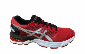 Asics scarpa da corsa per ragazzi Gel Nimbus 18 C600N 2393 rosso-argento-nero traction shoes Variable Density Foam