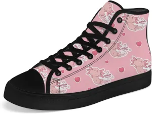 Axolotl High Top Canvas Shoes High Top Sneakers Lace Up Casual Shoes Gifts for Men Women