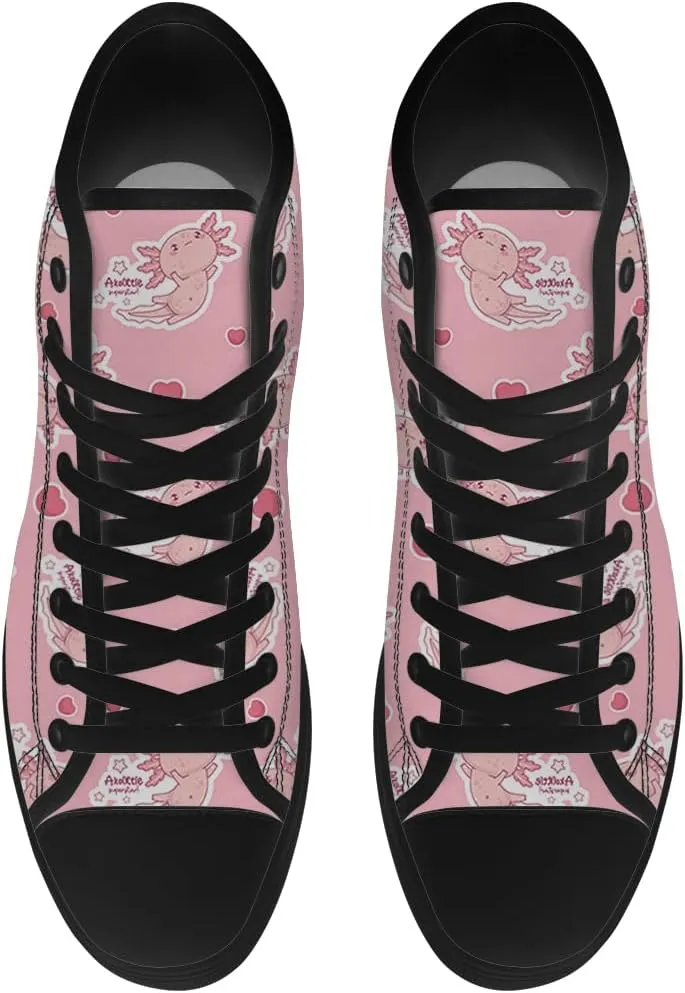 Axolotl High Top Canvas Shoes High Top Sneakers Lace Up Casual Shoes Gifts for Men Women