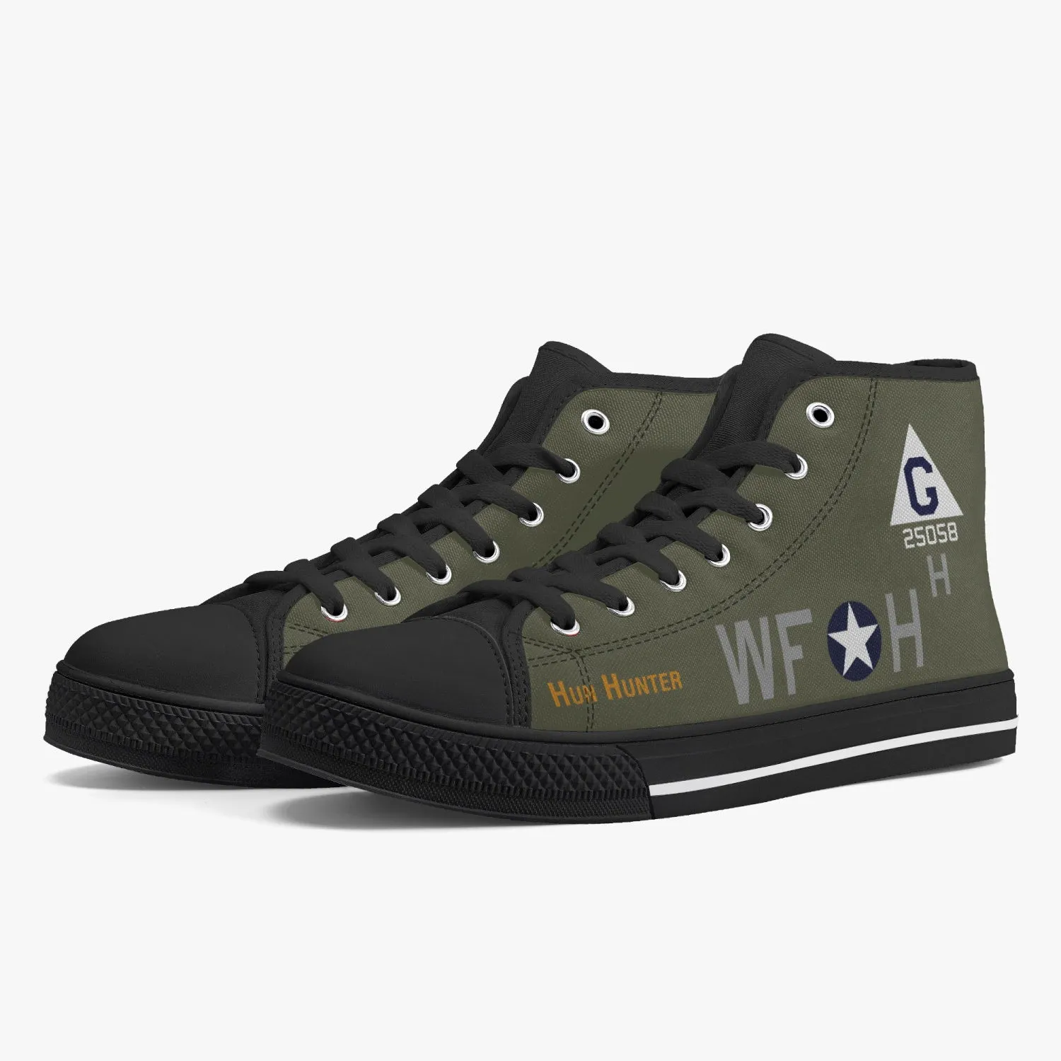 B-17 "Hun Hunter" High Top Canvas Shoes