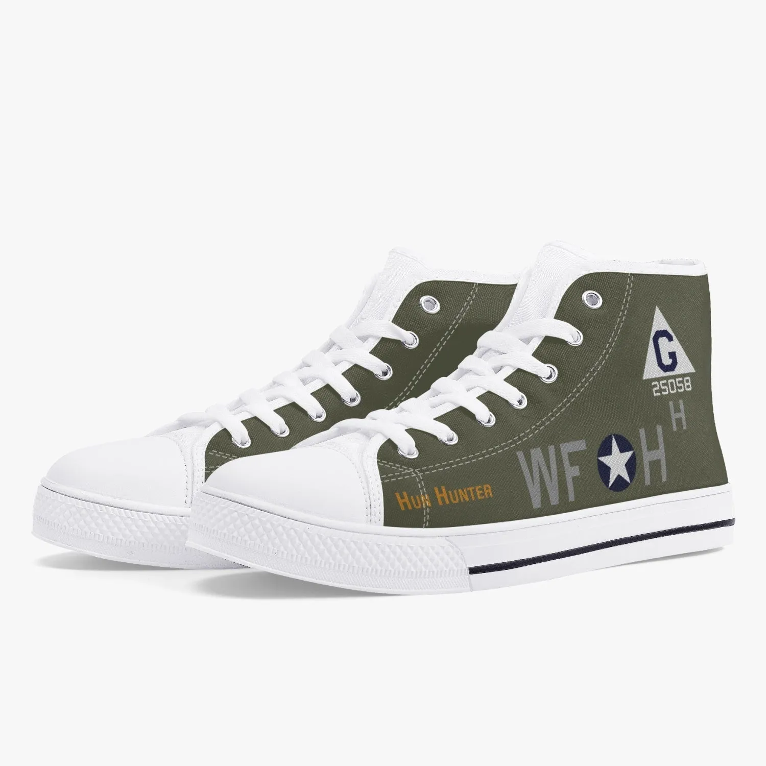 B-17 "Hun Hunter" High Top Canvas Shoes