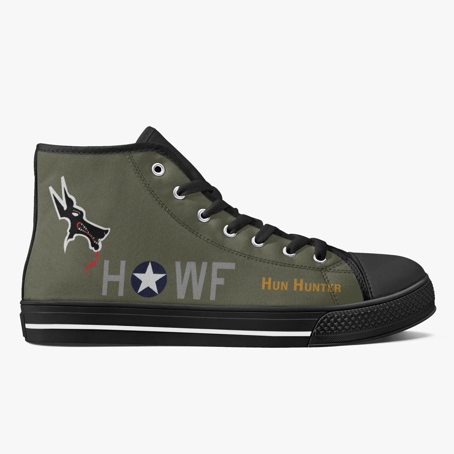 B-17 "Hun Hunter" High Top Canvas Shoes