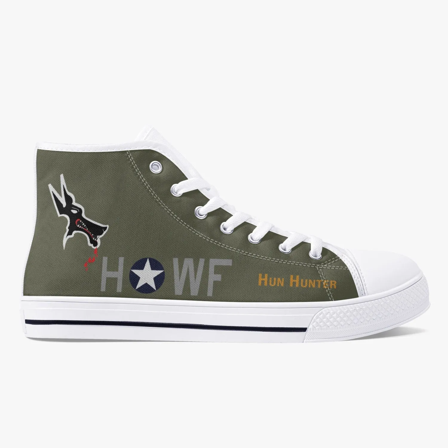 B-17 "Hun Hunter" High Top Canvas Shoes