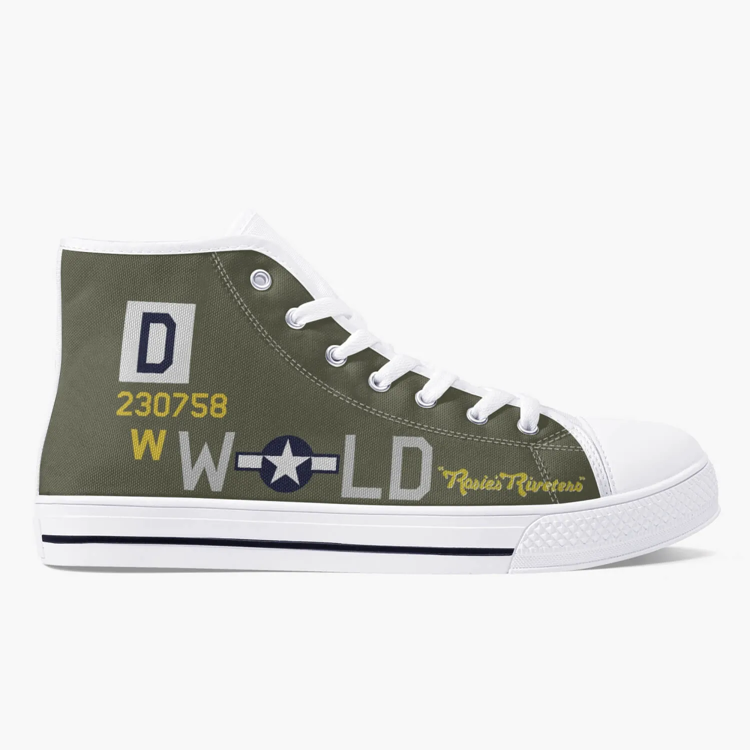B-17 "Rosie's Riveters" High Top Canvas Shoes
