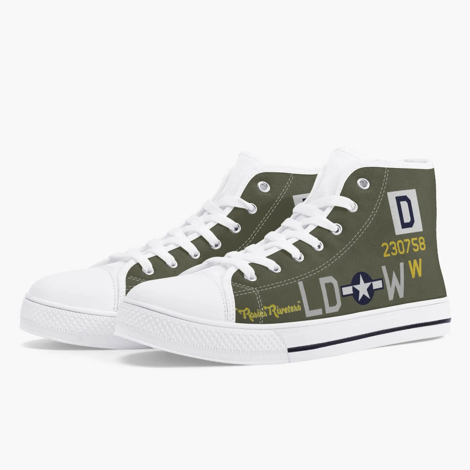 B-17 "Rosie's Riveters" High Top Canvas Shoes